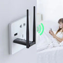 Amplificador de Rango Wi-Fi OURLIFE con Doble Antena Externa de 300Mbps, Alimentado por USB con Seguridad WPA/WPA2, Configuración con Un Solo Botón para Ampliar la Cobertura y el Señal en Casa y Oficina