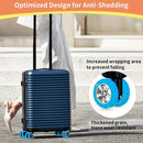 Protector de ruedas de equipaje de 8 piezas, cubiertas anti-desgaste y reducción de ruido para maletas, compatibles con conjuntos de ruedas giratorias de 8 piezas, carcasa híbrida duradera, marco de aluminio, cerradura de combinación - No requiere lavado