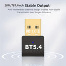 Adaptador inalámbrico USB BT5.4 - Sonido de alta definición, baja latencia, resistente a interferencias, compatible con Windows 11/10/8.1/7, compatible con audífonos, bocinas, teclado, mouse, impresora - No necesita batería, conexión múltiple, adaptador