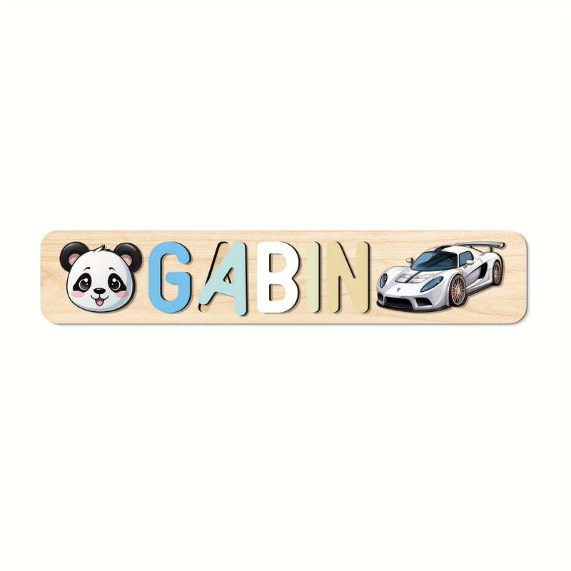 Juguete de rompecabezas de madera personalizado, 4 opciones de diseño, amarillo, no necesita energía, almacenamiento y transporte de arte, perfecto para aprender y familia, ideal para regalos de Navidad y Halloween