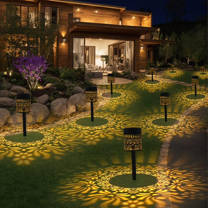 2/4pcs Luces Solares para Caminos/Pasillos, Luces Decorativas de Jardín Solar para Exteriores, Iluminación Paisajística para Patios, Jardines y Senderos en Patio o Césped