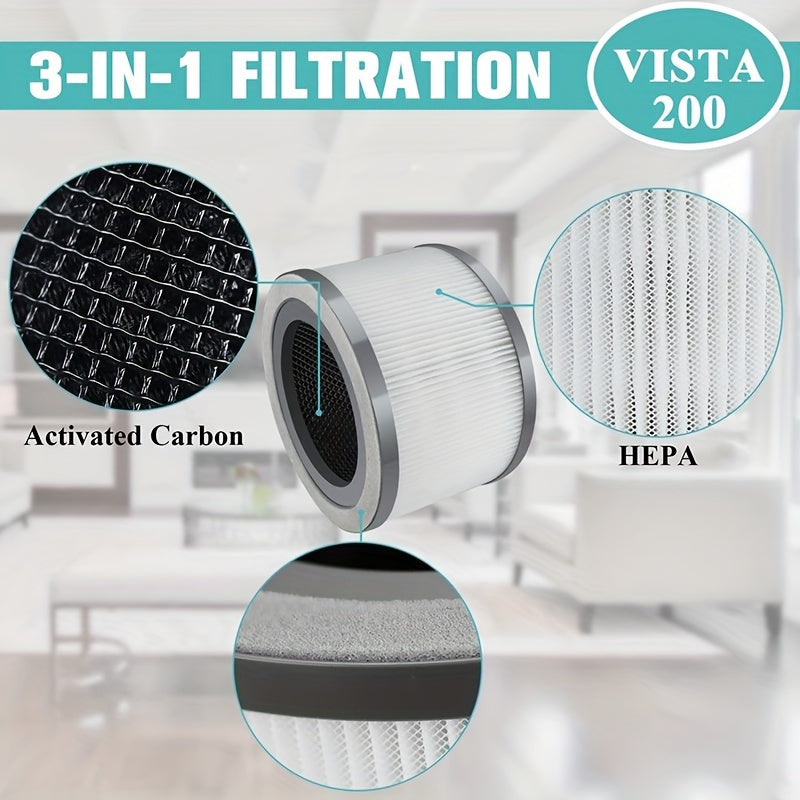 2 piezas, filtros de repuesto, compatibles con Vista 200 Vista 200-RF 3 en 1 filtro de repuesto HEPA H13 de grado verdadero, herramientas de limpieza