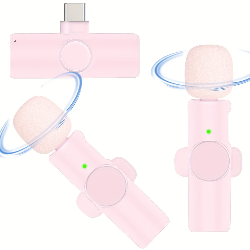 Microfono Omnidireccional sin varillas para Smartphones y Portátiles - USB-C, Plug & Play, Baja Latencia, Reducción de Ruido, Diseño Compacto con Clip para Entrevistas, Podcasting y Streaming | Equipo Versátil para Audio