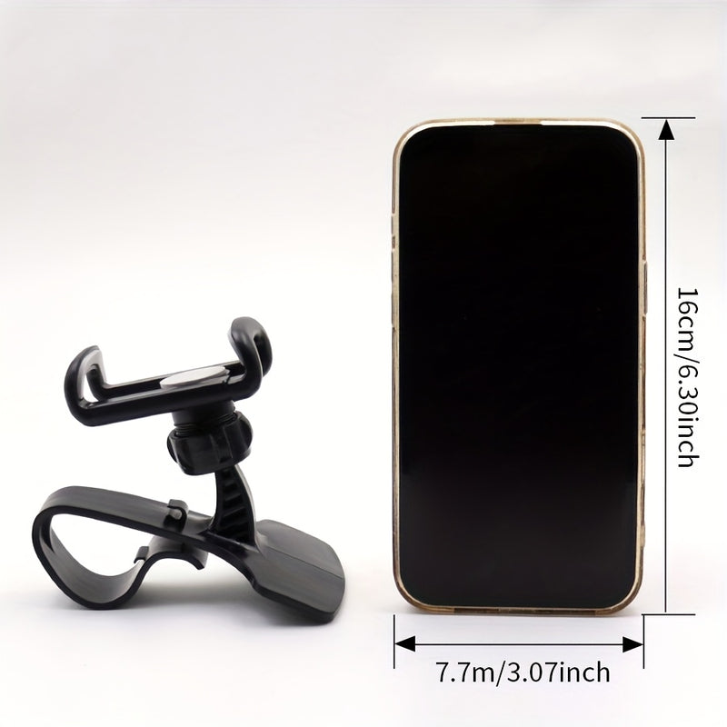 Soporte Universal para Teléfono de Coche dolwao 1pc con Clip de Montaje en el Tablero de Instrumentos, Fácil Instalación, Soporte Antideslizante para iPhone, Xiaomi, Oppo, VIVO, Samsung, OnePlus - Material ABS Duradero, No Requiere Batería