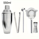 5/6/9pcs Juego de herramientas de bar de acero inoxidable para coctelería Shaker mezclador de cócteles mezclador de cócteles Conjunto completo de herramientas de bar para fiestas
