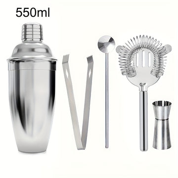 5/6/9pcs Juego de herramientas de bar de acero inoxidable para coctelería Shaker mezclador de cócteles mezclador de cócteles Conjunto completo de herramientas de bar para fiestas