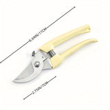Tijeras de poda de jardín de acero inoxidable profesional con mango blanco ergonómico, diseño que ahorra trabajo con mango blanco ergonómico - Adecuado para todas las estaciones - Perfecto para ramas, flores y injertos de árboles, tareas de huerta y jard