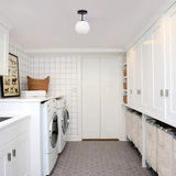 1pc Lámpara de Techo Semiempotrada Moderna, Colgante de Esfera de Vidrio Esmerilado con Acabado de Hierro Fundido Pulido, Base E26, Control de Interruptor, Abrazadera Desmontable, Cableado 110V-240V para Pasillo, Porche, Escalera, Armario, Cocina, Lavand