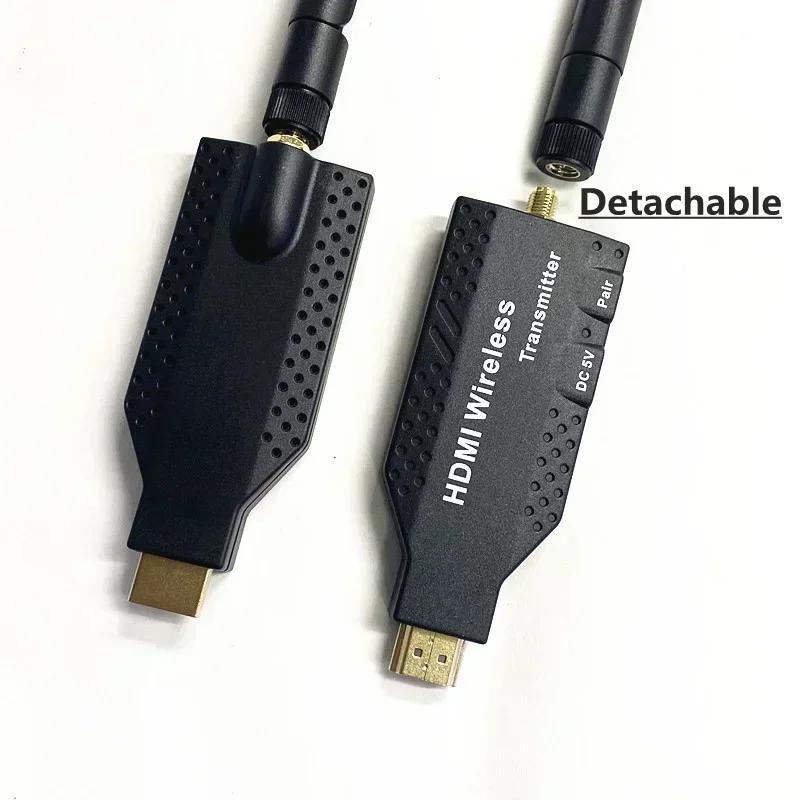 2 Piezas Extensor sin varillas de Audio y Video 50m 5G 1080P HDTV Transmisor Receptor para Cámara PS4, PC, Monitor o Proyector con 1 TX-4 RX