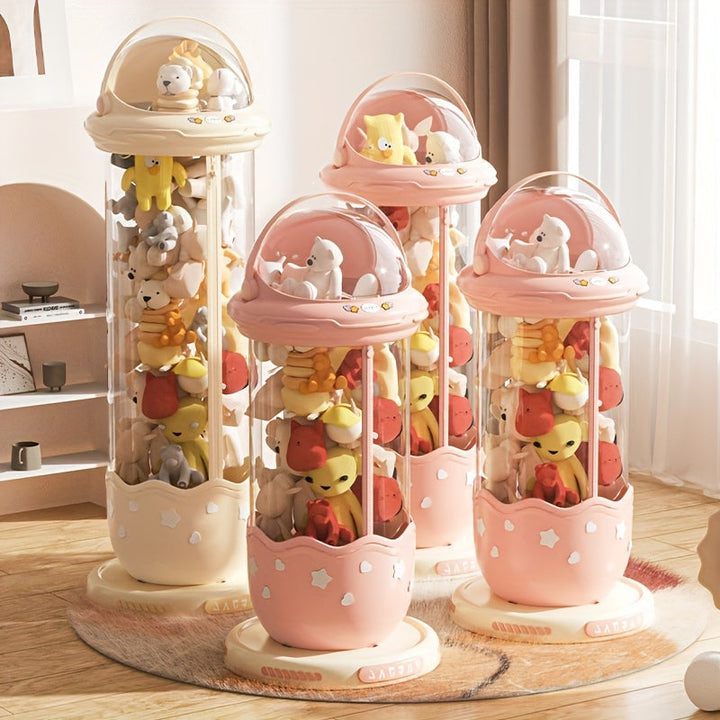 Cubo de almacenamiento de juguetes con ruedas y diseño de cremallera 360° + Movimiento | Gran capacidad para juguetes de peluche/ muñecos | Artefacto de organización del hogar y regalo creativo de vacaciones