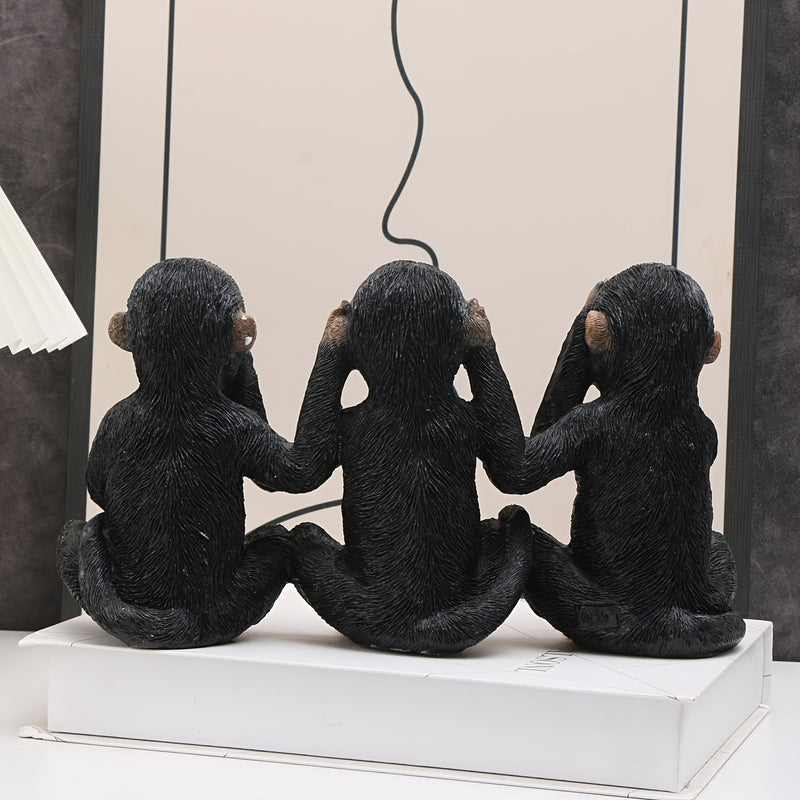 1pc Adorno de Tres Monos, Decoraciones para Interiores y Exteriores