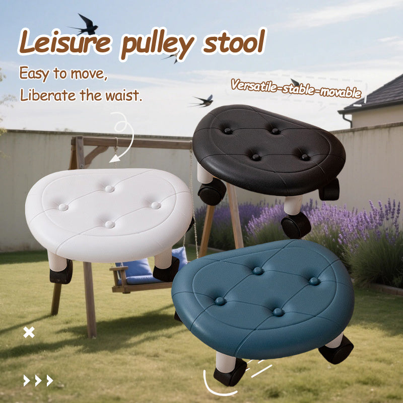 Taburete de cuatro ruedas (A) con función de arrodillarse y sentar, silla de equilibrio universal para todas las estaciones, taburete rodante bajo con ruedas, ideal para hogar, oficina, garaje o limpieza del piso