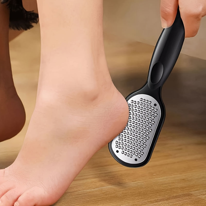 Limpiador Profesional de Pies de Acero Inoxidable con Protector Antisalpicaduras y Mango Antióxido - Herramienta SPA para Pedicura en Casa, Grado Salón con Empuñadura Ergonómica, Sin Necesidad de Batería