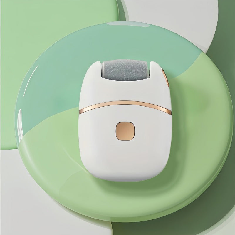 1 Lima Eléctrica para Pies/Removedor, 3 Cabezales de Repuesto, Exfoliador Automático Doméstico para Eliminar Callosidades Beige Claro, Cuidado y Mantenimiento de Pies y Uñas, Herramienta de Belleza para Pies Suaves, Dispositivo Portátil para Viajes. Afei