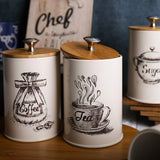 Juego de 3 recipientes de almacenamiento con tapa de bambú