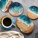 6 Posavasos de Playa Oceánica, Resistentes al Calor y Aislantes, Ideales para Cafés, Oficinas, Cocinas, Restaurantes, Regalo Perfecto para Cumpleaños o Navidad, Ideal para Acción de Gracias
