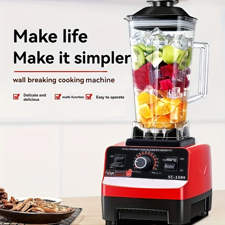 Extractor de jugo y licuadora manuales de 12 velocidades con funcionalidad multiusos y trituradora de hielo - Ideal para uso en casa, autocaravanas y al aire libre - Perfecto para batidos, shakes y preparación de comidas - Material ABS, fuente de aliment