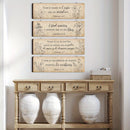 4 piezas de decoración de pared con versos bíblicos en español, signo de madera cristiano con versos bíblicos, decoración de pared religiosa, arte de pared con versos bíblicos para hogar, oficina, granja, cocina.