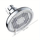 Cabezal de ducha universal de alta presión con acabado pulido - Fuerte chorro, forma redonda, material plástico, no requiere electricidad, instalación de inserción fácil para baños modernos, reemplazo de cabezal de ducha.