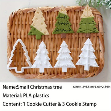 Molde de galletas de árbol de Navidad estilo nórdico - Herramienta de repostería DIY de plástico para galletas caseras, perfecta para Navidad, Acción de Gracias, Día de San Valentín y Día de la Madre, esenciales para la repostería festiva | Moldes decora