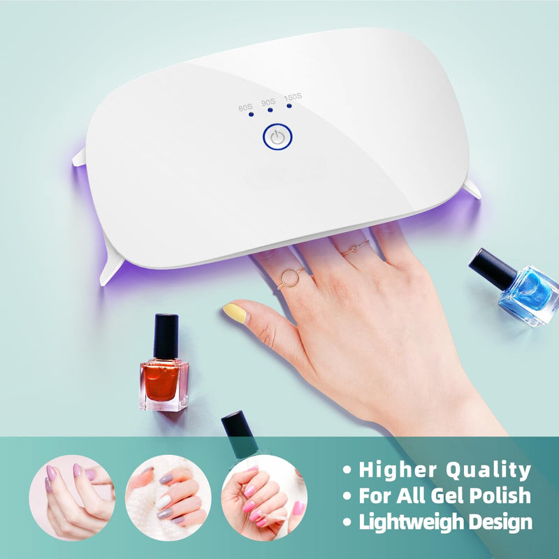 Linterna para Uñas - Ajustes de Temporizador 60/90/150S, Herramienta Profesional para Manicura y Pedicura, Diseño Portátil y Plegable para Moldes de Resina y Creación de Joyería