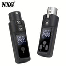 Sistema de Micrófono Inalámbrico NGUVMN con Conector XLR, Transmisión de Larga Distancia de 2.4GHz, Alimentado por USB, Sin Retroalimentación, Negro de Resina, Compatible con Micrófonos Condensadores y Dinámicos, Amplificadores y Tubos de Soplado, Superp
