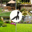Pulidor de malezas de acero manual de 3 secciones con cabeza de cuatro garras y mango largo - Diseño de poste ergonómico para la fácil eliminación vertical de malezas, no se requiere doblarse o arrodillarse, herramienta de jardín duradera de metal para e