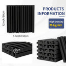HERTBER 20pcs Paneles de Espuma Insonorizante de Alta Densidad Negros, Fácil Instalación, Recuperación Rápida - Ideal para Oficinas, Salas de Conferencias, Estudios, Espacios de Práctica, Salas de Batería, Salas de Música, Cines en Casa - Tratamiento Acú