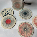 Juego de 6 Posavasos de Arte de Frutas de Verano - Resistentes al Calor, Antideslizantes y Decorativos para el Hogar, Oficina y Fiestas - 3.94" Cuadrados, Decoración de Mesa, Posavasos, Edición Limitada