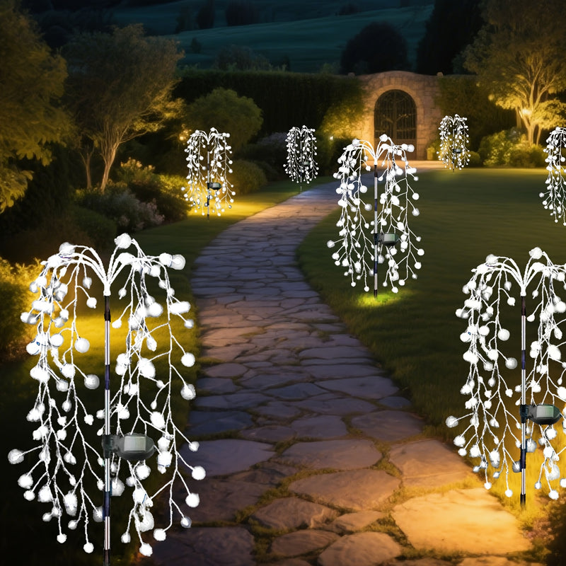 Linterna de Suelo con Energía Solar - Luces LED Cálidas para Jardín Exterior con Sensor de Movimiento, Diseño Duradero en Plástico para Fiestas, Decoración de Patio y Jardín, Iluminación Festiva, Estética Navideña, Resistente al Clima, Compradores de Vac