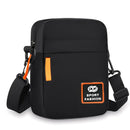 Bolso cuadrado neutro, textura sencilla, bolso de tela Oxford ligero, bolso de hombro único, bolso cruzado con cremallera multicapa para hombres [dirección aleatoria del tirón]