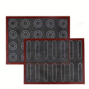 1pc Alfombrilla de silicona perforada para hornear, bandeja antiadherente para horno, herramientas para hornear al aire libre, accesorios de cocina, almohadilla para macarrones para galletas y pasteles.