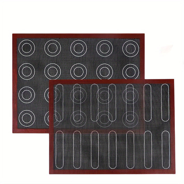1pc Alfombrilla de silicona perforada para hornear, bandeja antiadherente para horno, herramientas para hornear al aire libre, accesorios de cocina, almohadilla para macarrones para galletas y pasteles.