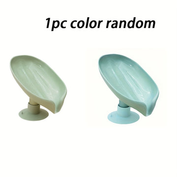 1pc Soporte De Jabón De Drenaje, Tipo De Ventosa Sin Perforación, Soporte De Jabón De Drenaje Sin Acumulación De Agua, Caja De Jabón Para Uso Doméstico, Suministros De Organización Y Almacenamiento En El Hogar, Accesorios De Cocina, Accesorios De Baño