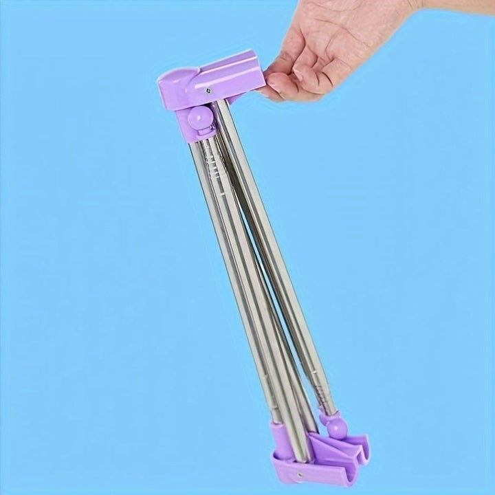 Colgador de ropa portátil multifuncional de 13-28 pulgadas, extensible y plegable, ideal para el hogar, la lavandería, el camping y los viajes, con estantes para secar.