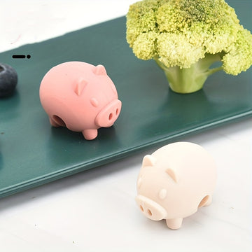 Agarraderas de Silicona con Forma de Cerdo para Ollas, Agarraderas de Borde Anti-Derrames de Grado Alimenticio para Utensilios de Cocina, Agarraderas de Ollas de Cocina
