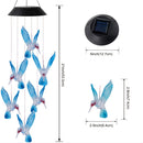 Carillones de viento solares azules hermosos - ¡Añade un ambiente colorido a tu espacio exterior!