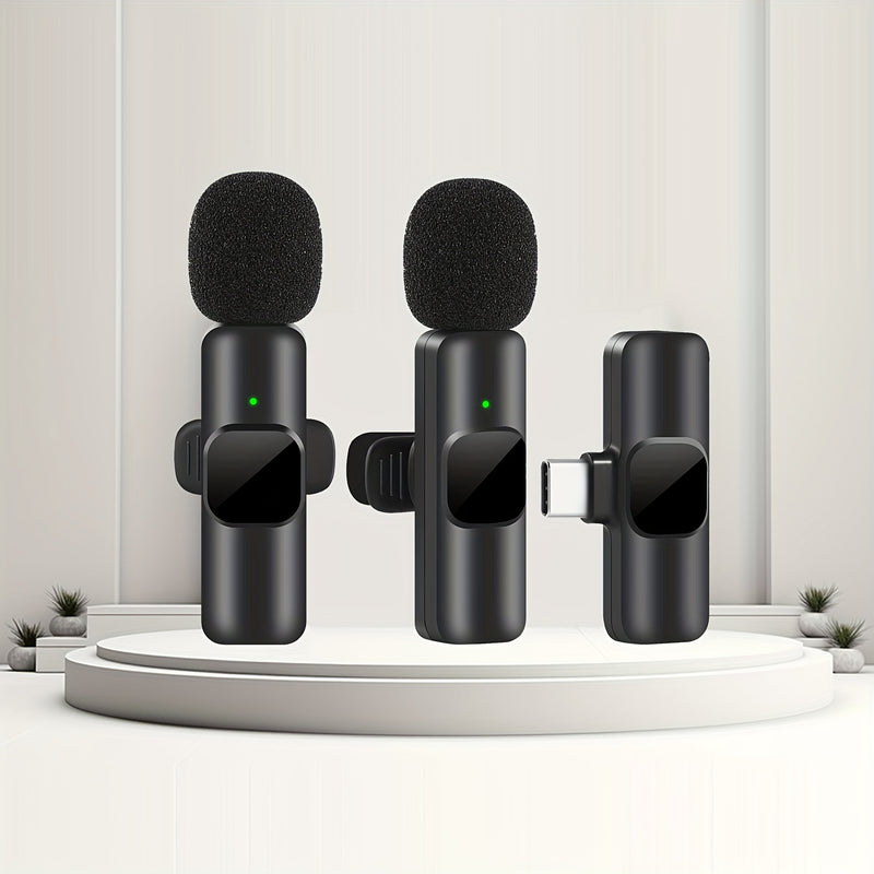 Micrófono inalámbrico profesional de solapa para teléfonos inteligentes USB-C, computadoras portátiles, para grabación de audio y video, juegos en vivo, entrevistas y vlogs.