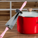 Cortador de croissants ajustable con mango rosa - Rodillo de masa de plástico antiadherente para hornear fácil - Diseño multifuncional, de alta resistencia, universal y que ahorra espacio