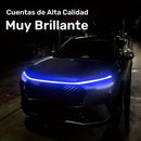 Luz LED para capó de coche, tira de acento de neón de 60 pulgadas, barra de luces de escáner de inicio multicolor, luces de neón de alto brillo de 12 V, con cableado rígido, para varios modelos, sin batería