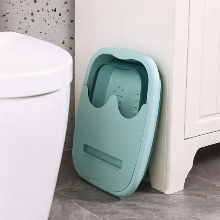 Baño de pies plegable y portátil - Diseño ergonómico con agarre antideslizante, resistente al desgaste, hecho de plástico, sin necesidad de electricidad para el hogar y viajes, recipiente de inmersión relajante con tapa, diseño compacto para espacios peq