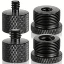 Conectores Roscados para Soportes de Micrófono en - Adaptadores de Tornillo de 4 piezas: Hembra de 5/8" a Macho de 3/8", Hembra de 3/8" a Macho de 5/8", Hembra de 5/8" a Macho de 1/4", Hembra de 1/4" a Macho de 5/8" para Brazos de Micrófono, Trípodes de
