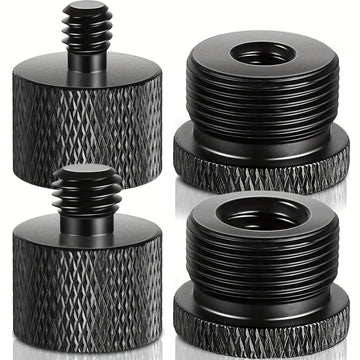Conectores Roscados para Soportes de Micrófono en - Adaptadores de Tornillo de 4 piezas: Hembra de 5/8" a Macho de 3/8", Hembra de 3/8" a Macho de 5/8", Hembra de 5/8" a Macho de 1/4", Hembra de 1/4" a Macho de 5/8" para Brazos de Micrófono, Trípodes de