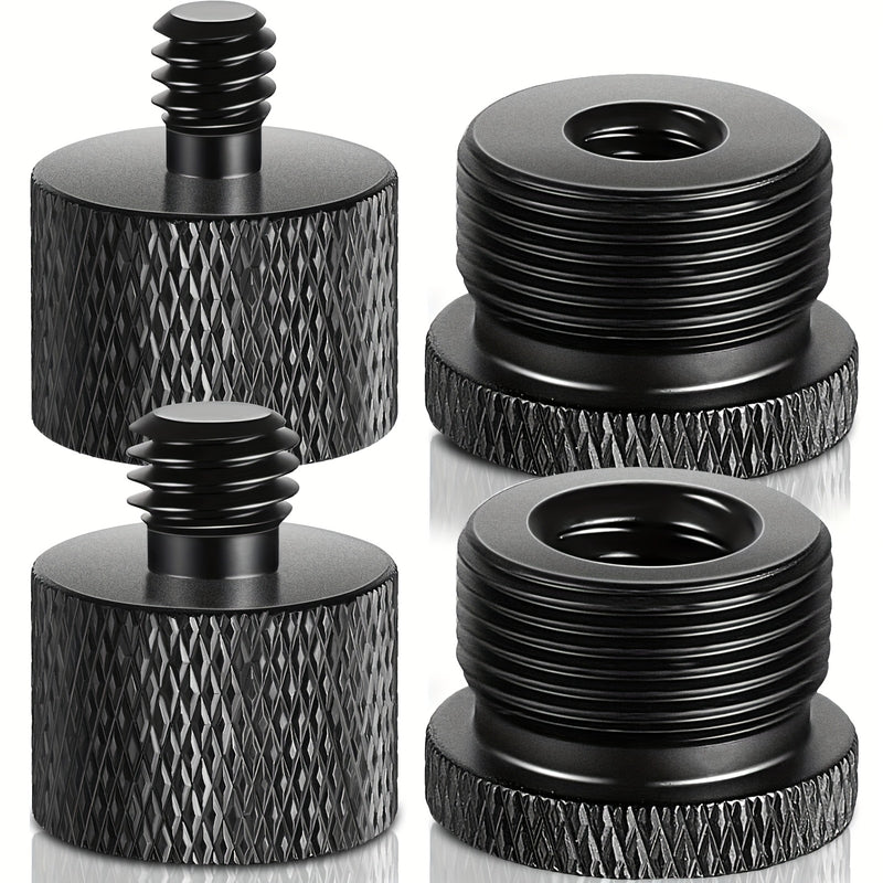 Conectores Roscados para Soportes de Micrófono en - Adaptadores de Tornillo de 4 piezas: Hembra de 5/8" a Macho de 3/8", Hembra de 3/8" a Macho de 5/8", Hembra de 5/8" a Macho de 1/4", Hembra de 1/4" a Macho de 5/8" para Brazos de Micrófono, Trípodes de