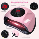 Lámpara de uñas LED con 3 configuraciones de temporizador, sensor automático, 24 fuentes de luz doble, alimentada por USB, sin fragancia - Ideal para secar uñas rápidamente en un salón de belleza en casa, lámpara de secado de uñas|Pantalla LED vibrante|C