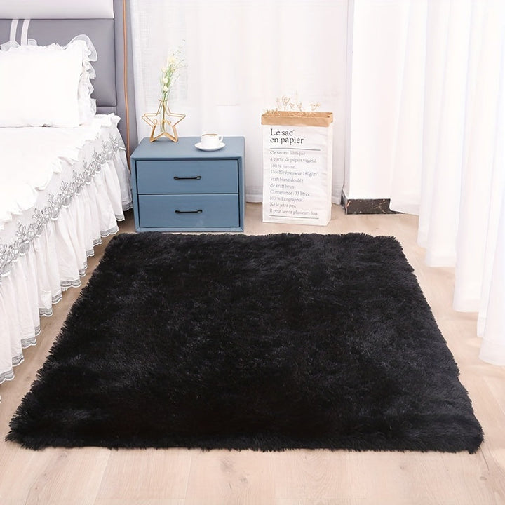 Alfombra de Peluche para Dormitorio Interior con Veludo PV y Pelo Fino