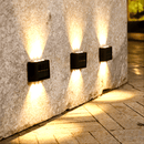 2 luces solares para pared con 6 LED, lámpara decorativa para jardín, exterior y paisajismo