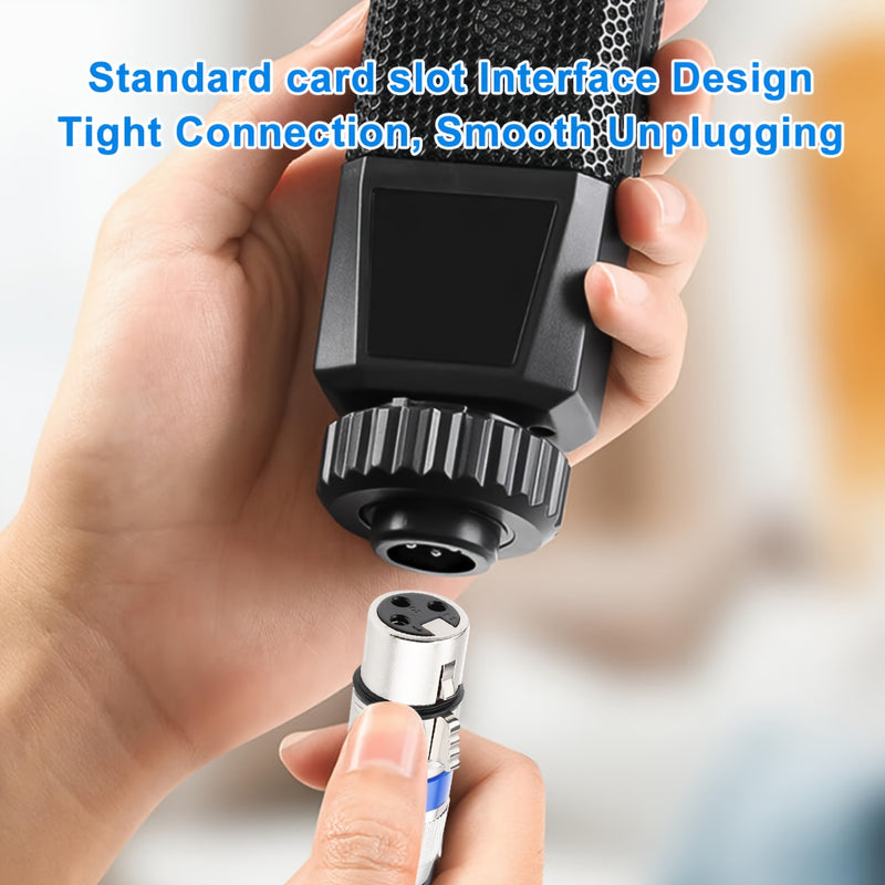 Cable de Audio i-Zclive de Alta Calidad de 6.35mm a XLR Hembra, Macho a Hembra, Aleación de Zinc, Doble Blindado para Transmisión Estable, Ideal para Micrófonos y Tarjetas de Sonido a Consolas de Mezcla