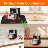 Amduine, alfombrilla antideslizante y resistente al calor y al fuego para freidor de aire, freidor profundo, horno y encimera. Protección duradera para la cocina con diseño de llama azul y roja, alfombrilla resistente al calor.