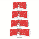 2D Banner de Puerta, 1 Pieza, Fiesta Navideña, Alce y Hombre de Nieve 2D, Impresión Plana, Banner de Puerta de Garaje - Decoración de Vacaciones Duradera de Poliéster con Copos de Nieve Rojos, Perfecto para Navidad, Bodas, Fiestas Hawaianas y Decoración